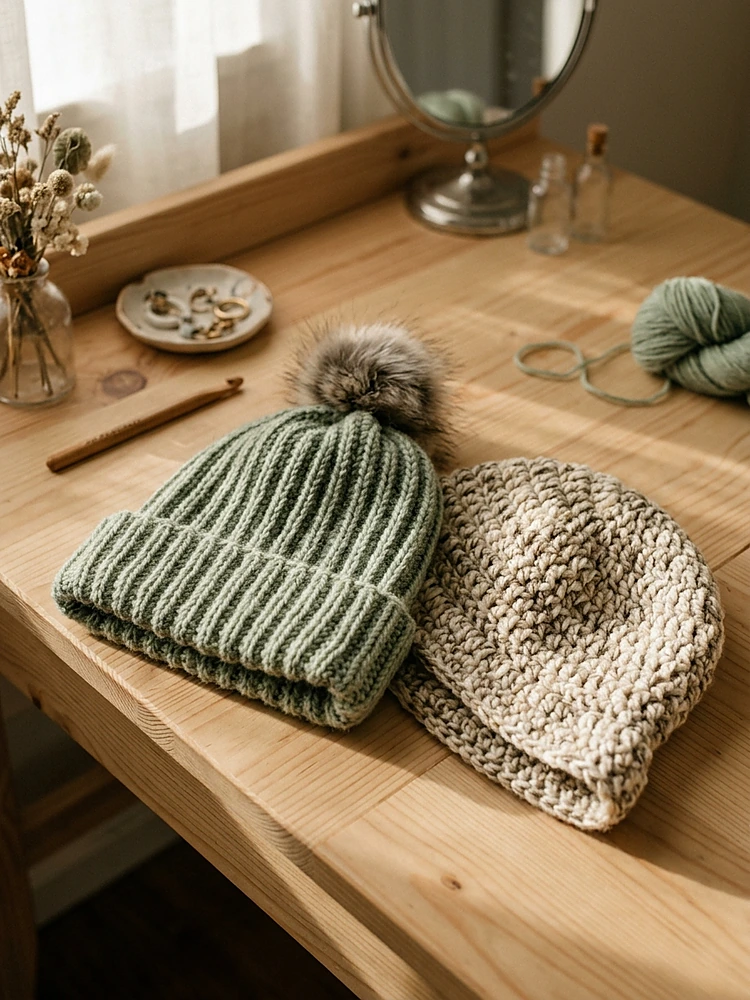 Rippenstrick Beanie